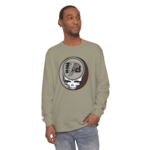 Grateful Dead - St. Bonaventure Throwback Stealie Garment-Dyed Long Sleeve T-Shirt - StealieShop