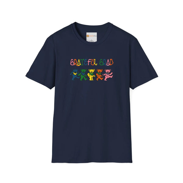 Grateful Dead - Grateful Grad Colors Dancing Bears Grateful Dead T-Shirt - StealieShop