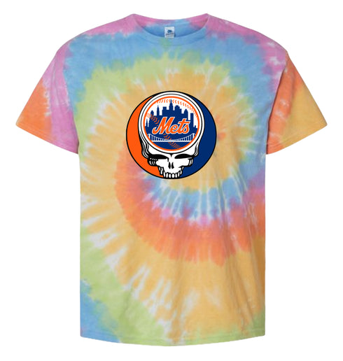 New York Mets Stealie Tie-Dye Grateful Dead T-Shirt