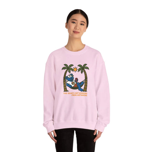 Grateful Dead - This Bear's Not Workin' From Anywhere | Life is dead. Crewneck Sweatshirt - StealieShop