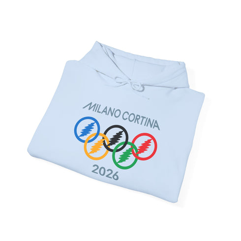 Olympic Stealie Rings' 2026 Milano Cortina Olympics Unisex Heavy Blend Grateful Dead Hoodie