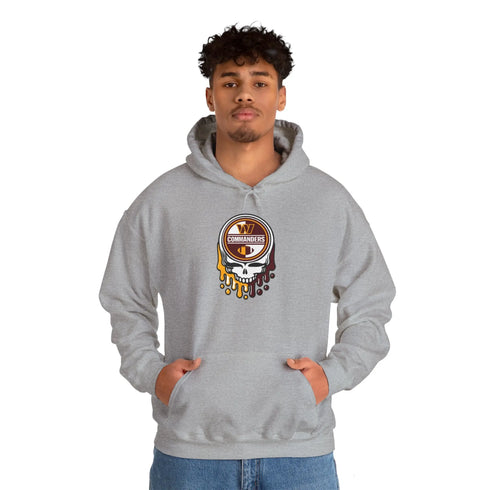 Washington Commanders Grateful Dead Hooded Sweatshirt StealieShop