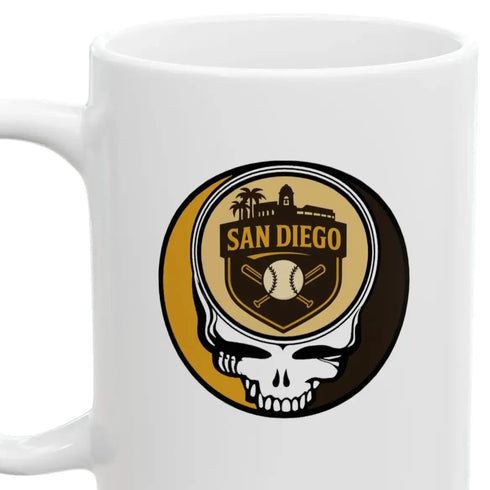Grateful Dead - The Ballpark Collection: San Diego Baseball Edition Stealie Ceramic Mug - MLB - StealieShop
