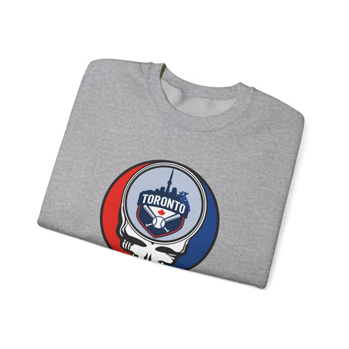 Grateful Dead - Toronto Blue Jays Stealie Grateful Dead Crewneck Sweatshirt - MLB - StealieShop