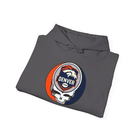 Grateful Dead - Denver Broncos Stealie Grateful Dead Hooded Sweatshirt - NFL - StealieShop