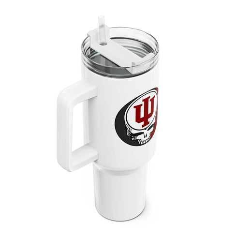 Grateful Dead - Indiana University Stealie "Fat Man" Tumbler, Double Insulated 40oz Travel Mug - StealieShop