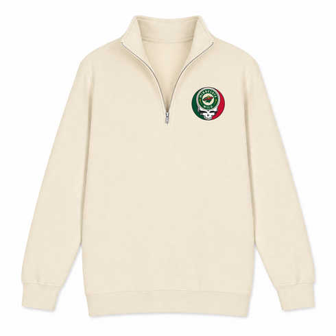 Minnesota Wild - Premium Grateful Dead Quarter-Zip Pullover - Sand - 1