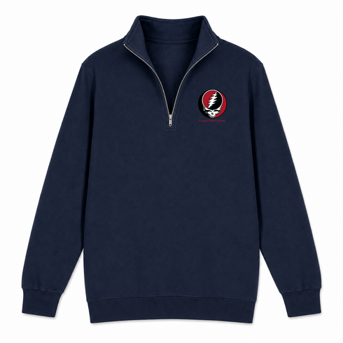 Carnegie Melon University - Premium Grateful Dead Quarter-Zip Pullover - Navy - 4