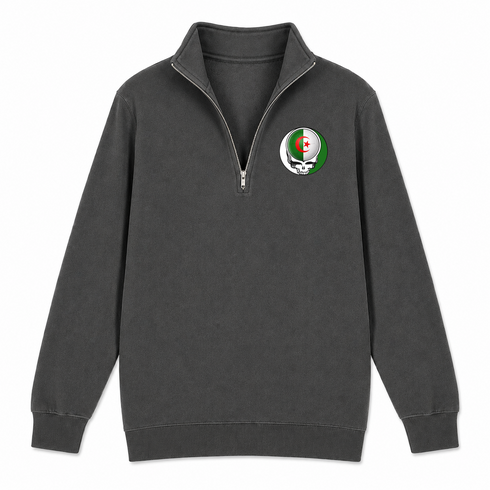 Algeria FIFA World Cup - Premium Grateful Dead Quarter-Zip Pullover - Charcoal - 5