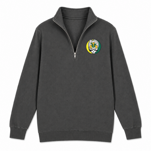University of Oregon - Premium Grateful Dead Quarter-Zip Pullover - Charcoal - 6