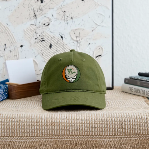 Duck Hunting Grateful Dead Stealie Dad Hat - olive green