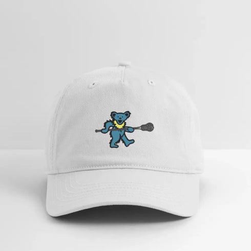 Lax Bear Grateful Dead Stealie Dad Hat - white