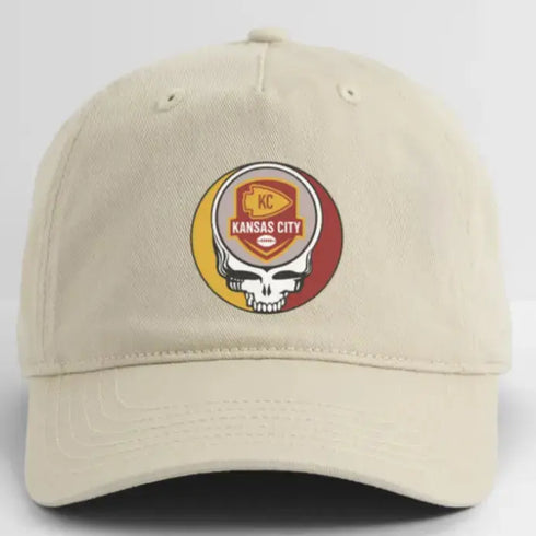 Grateful Dead - The Gridiron Collection: Kansas City Chiefs Stealie Grateful Dead Stealie Dad Hat - StealieShop