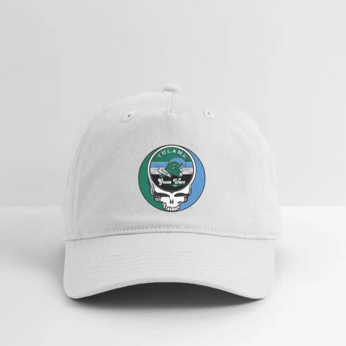 Tulane University Grateful Dead Stealie Dad Hat - white