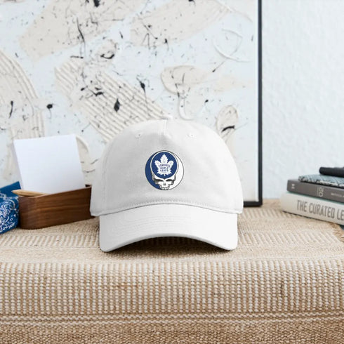 Toronto Maple Leafs Grateful Dead Stealie Dad Hat - white