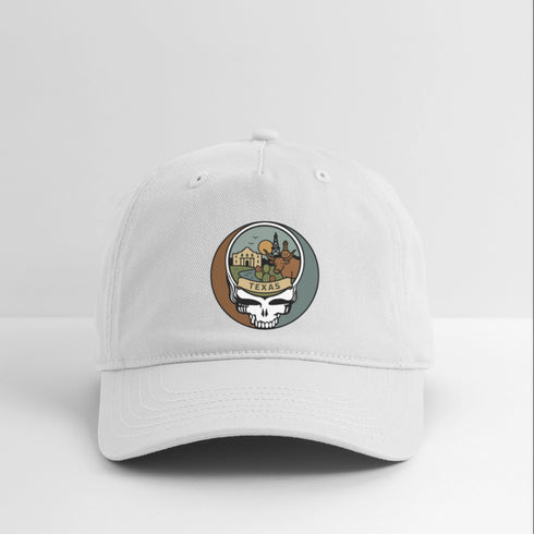 Texas Stealie Grateful Dead Dad Hat - white