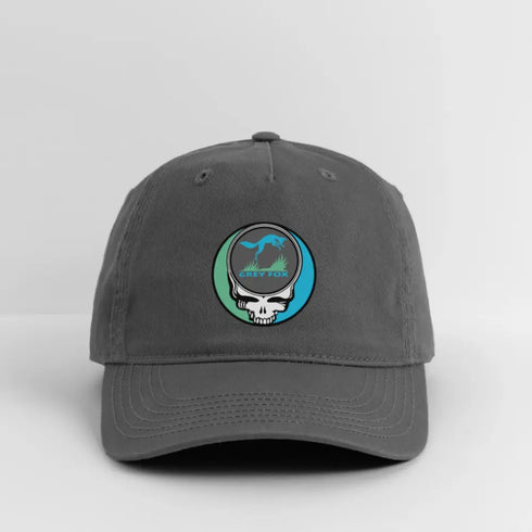 Grey Fox Grateful Dead Stealie Dad Hat - charcoal