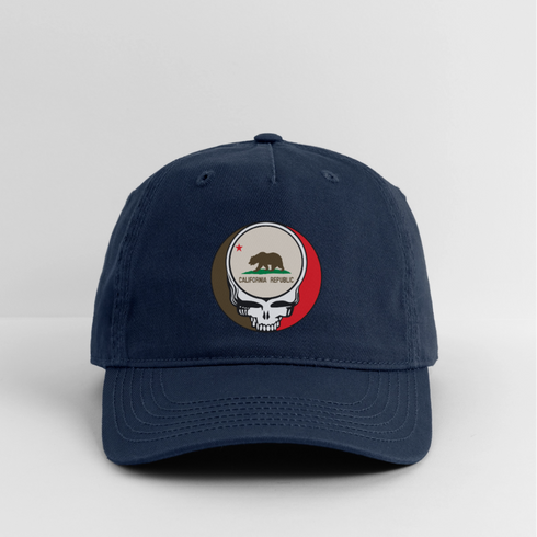 California "Unofficial" State Flag Stealie Grateful Dead Dad Hat - navy