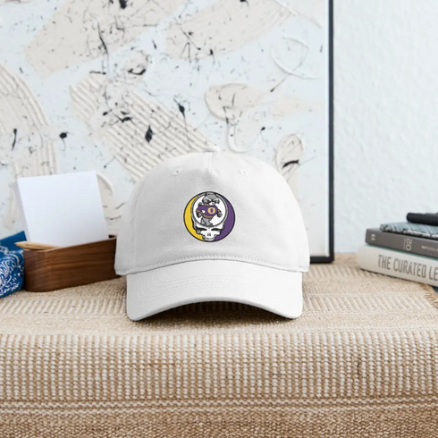 Oconomowoc High School - Raccoons Grateful Dead Stealie Dad Hat - white