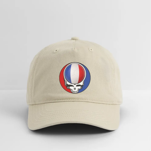 2026 France World Cup Grateful Dead Stealie Dad Hat - khaki
