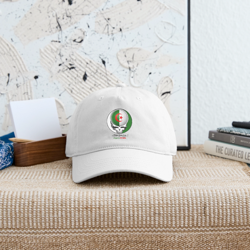 2026 Algeria World Cup Grateful Dead Stealie Dad Hat - white