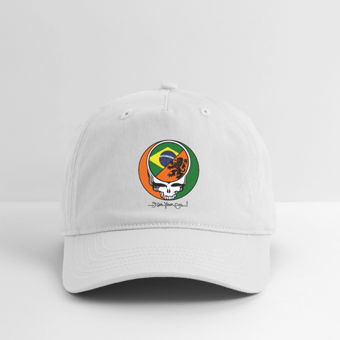 Brazil x Dutch World Cup Grateful Dead Stealie Dad Hat - white