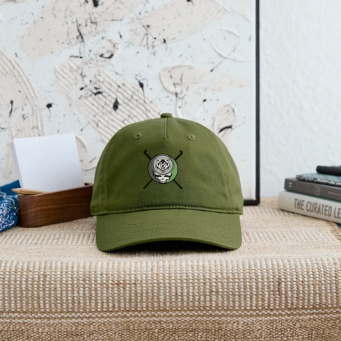 Washington Wolves Grateful Dead Stealie Dad Hat - olive green