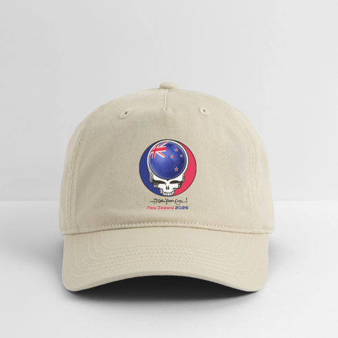 2026 New Zealand World Cup Grateful Dead Stealie Dad Hat - khaki
