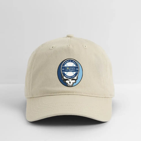 Tampa Bay Rays Grateful Dead Stealie Dad Hat - khaki