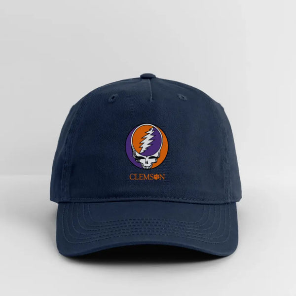 Clemson University Grateful Dead Stealie Dad Hat - navy