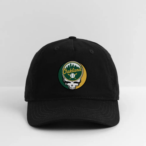 Oakland Athletics Grateful Dead Stealie Dad Hat - black