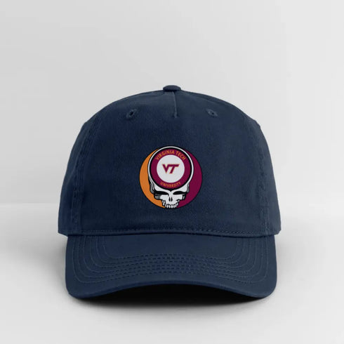 Virginia Tech Grateful Dead Stealie Dad Hat - navy