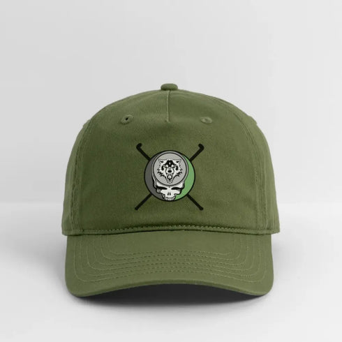 Washington Wolves Grateful Dead Stealie Dad Hat - olive green