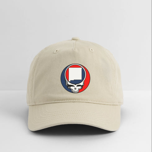 New Mexico Map Stealie Grateful Dead Dad Hat - khaki