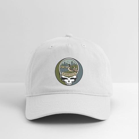 Minnesota Stealie Grateful Dead Dad Hat - white