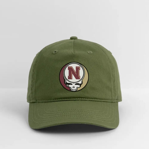 Newburyport High School Grateful Dead Stealie Dad Hat - olive green