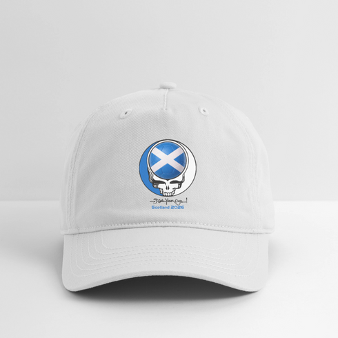 2026 Scotland World Cup Grateful Dead Stealie Dad Hat - white