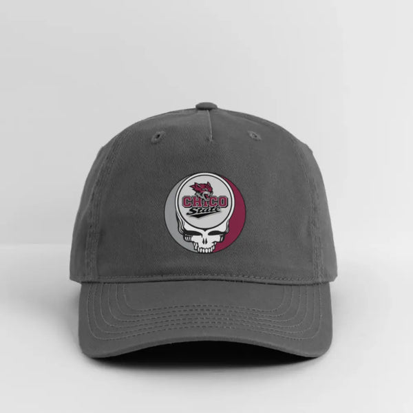 Chico State University Grateful Dead Stealie Dad Hat - charcoal