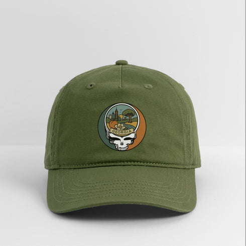 Georgia Stealie Grateful Dead Dad Hat - olive green