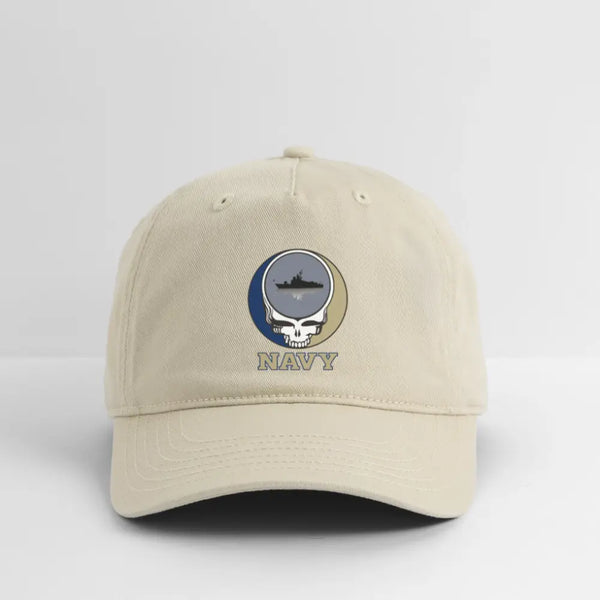United States Naval Academy Grateful Dead Stealie Dad Hat - khaki