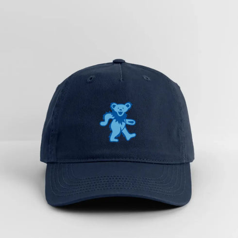 Blue Dancing Bear Grateful Dead Stealie Dad Hat - navy