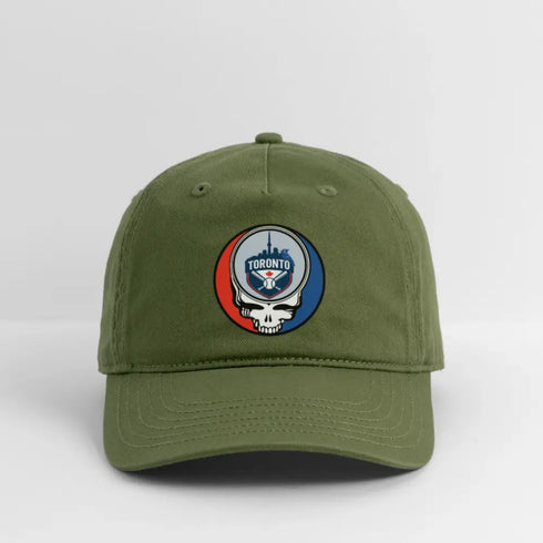 Toronto Blue Jays Grateful Dead Stealie Dad Hat - olive green