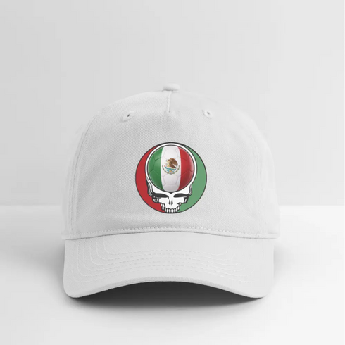 2026 Mexico World Cup Grateful Dead Stealie Dad Hat - white