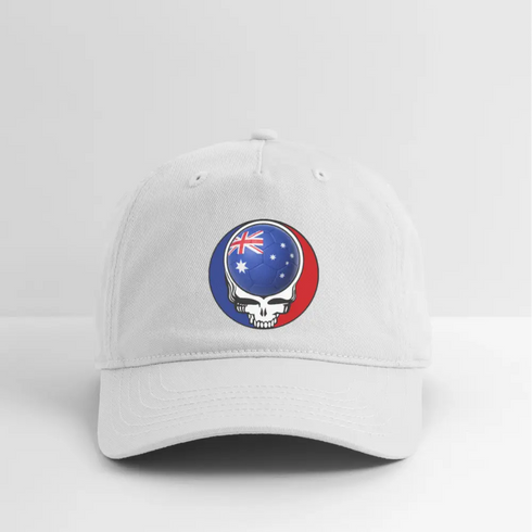 2026 Australia World Cup Grateful Dead Stealie Dad Hat - white