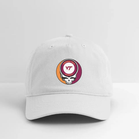 Virginia Tech Grateful Dead Stealie Dad Hat - white