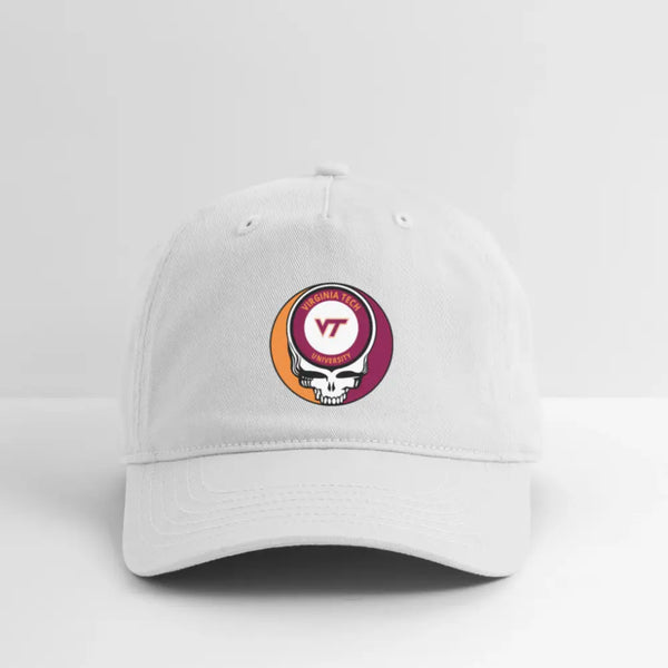 Virginia Tech Grateful Dead Stealie Dad Hat - white