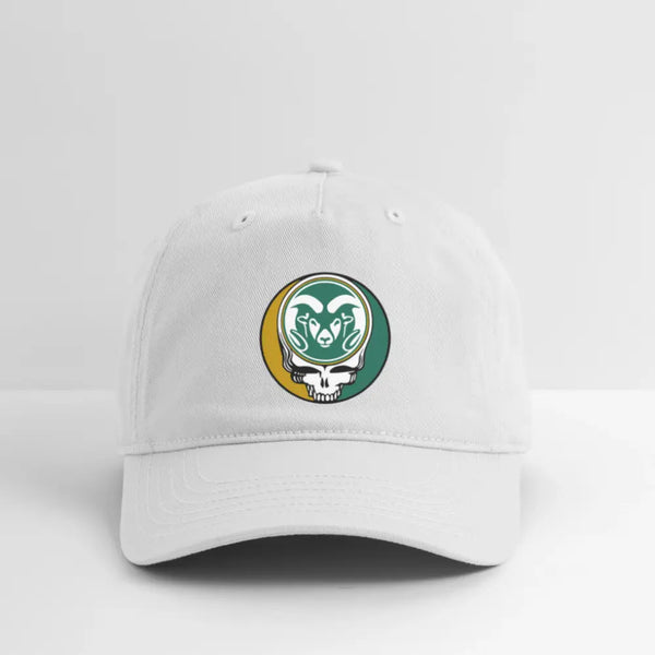 Colorado State Stealie Grateful Dead Dad Hat - white