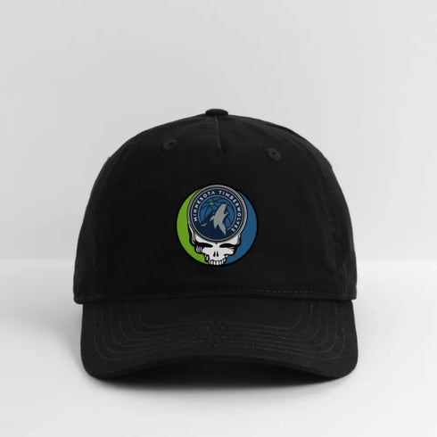 Minnesota Timberwolves Grateful Dead Stealie Dad Hat - black