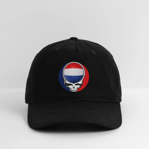 2026 Netherlands World Cup Grateful Dead Stealie Dad Hat - black