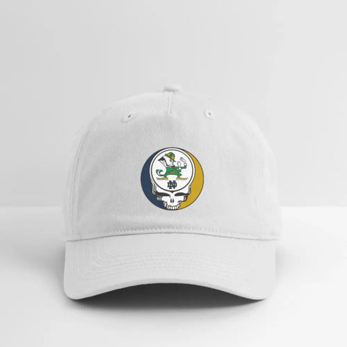 Notre Dame University Grateful Dead Stealie Dad Hat - white